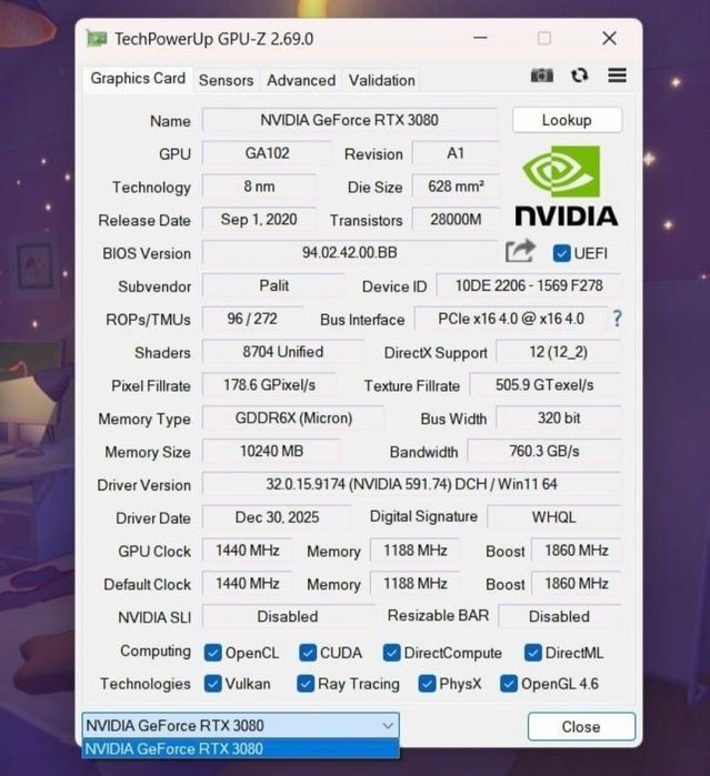 Продаю игровой ПК RTX 3080 / i5-13400F / 32GB DDR5