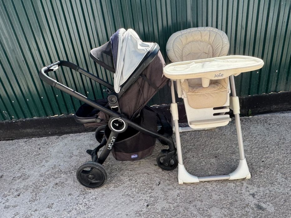 Продам коляску и стол детский