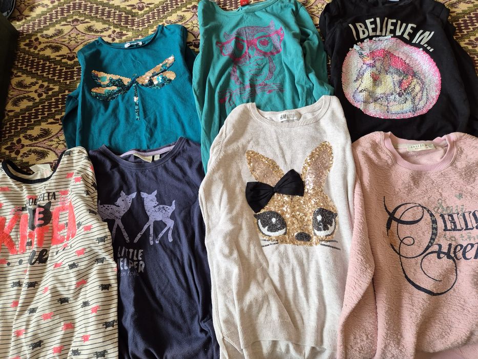 Блузки с дълъг ръкав и клинчета - 128-134см