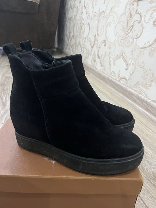 Зимние сапоги замша