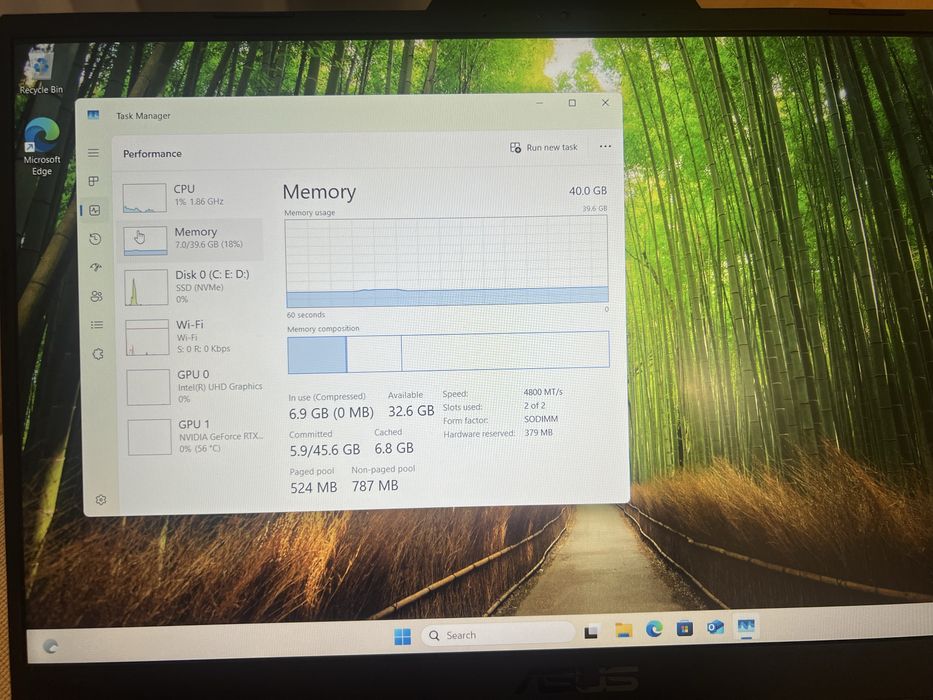 Asus TUF Dash F15 - i7 - RTX 3050 Ti - RAM 40GB