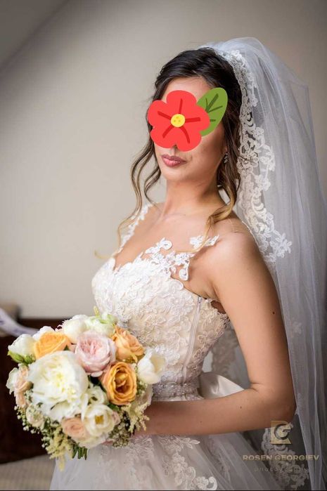 Нежна булчинска рокля