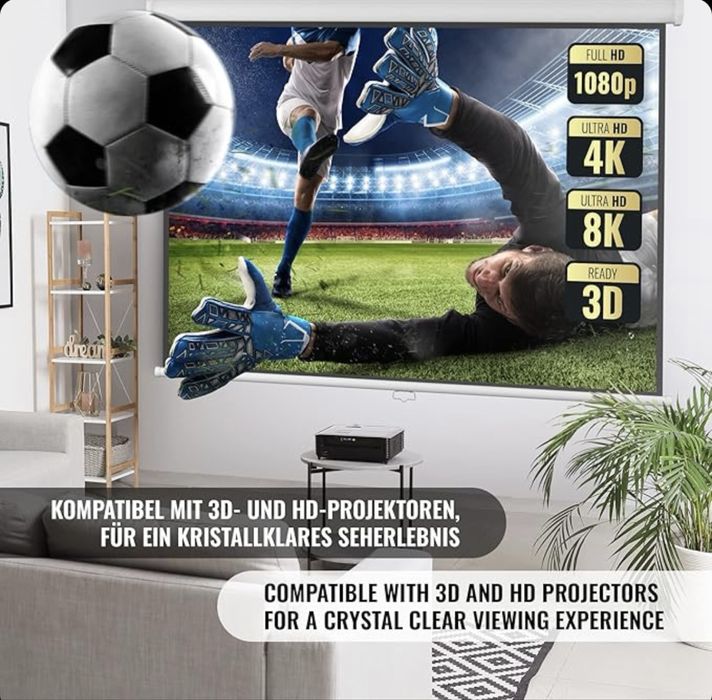 Моторизиран прожекционен екран Jago 178x178см.