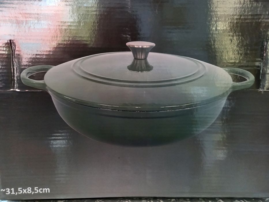 Cratiță fontă emailată 31,5 cm x 8,5 cm