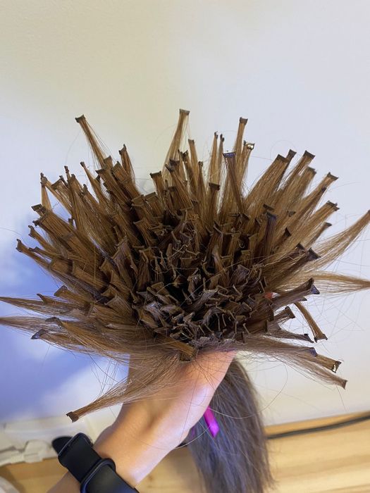 Капсуляция волос для горячего наращивания