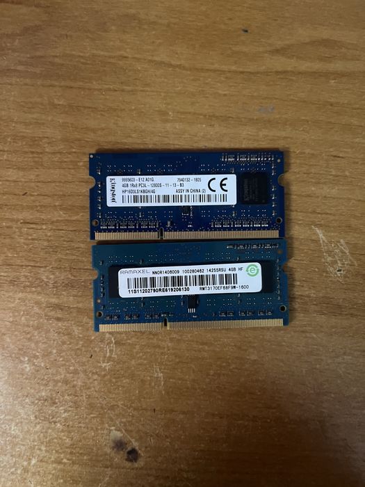 2x4 GB DDR 3 Ram pentru laptop