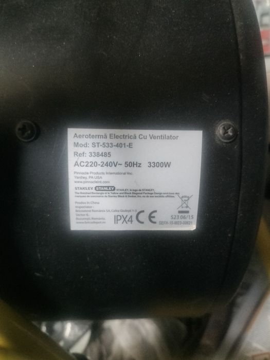 Aeroterma electrica Stanley 3,3 kw