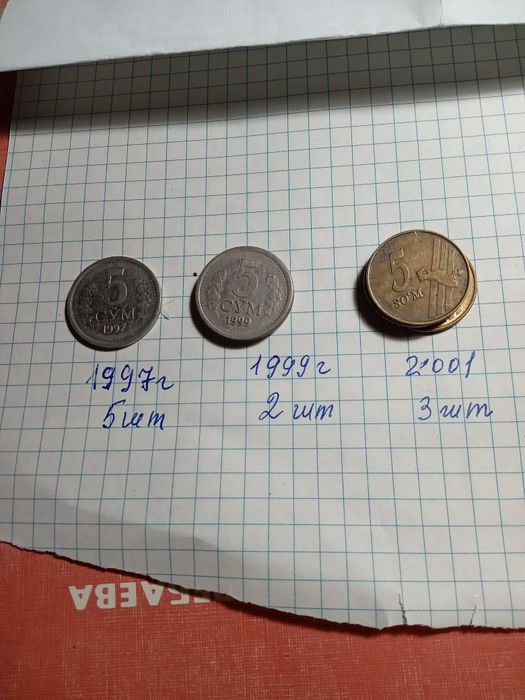 Монеты Узбекистана коллекционные.