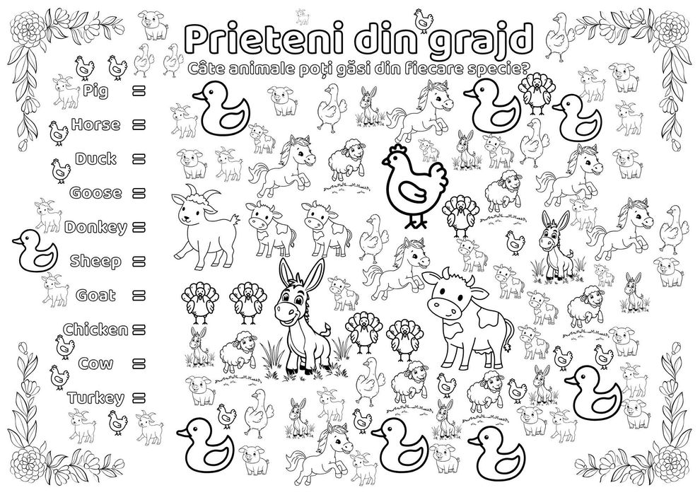 Carte de colorat pentru copii - Digital
