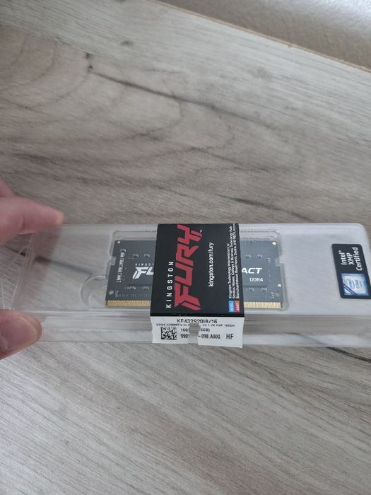 Memorie RAM 16GB laptop KINGSTON Fury Impact Black, 16GB DDR4, 3200MHz, CL20