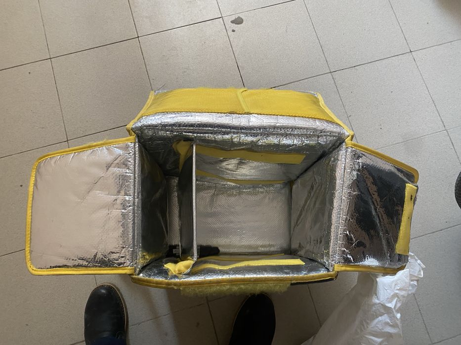 Электровелосипед Ортега с Яндекс термосумкой