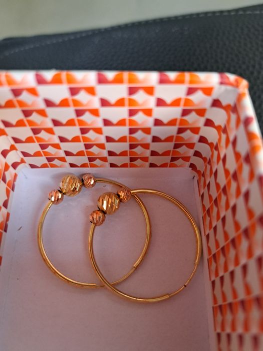 Cercei aur 14 k,noi