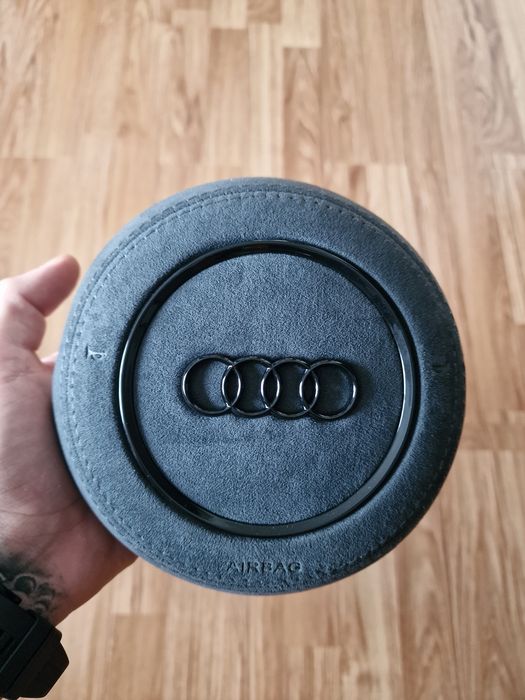 Capac airbag volan Audi A6/A7/A8 piele si alcantara