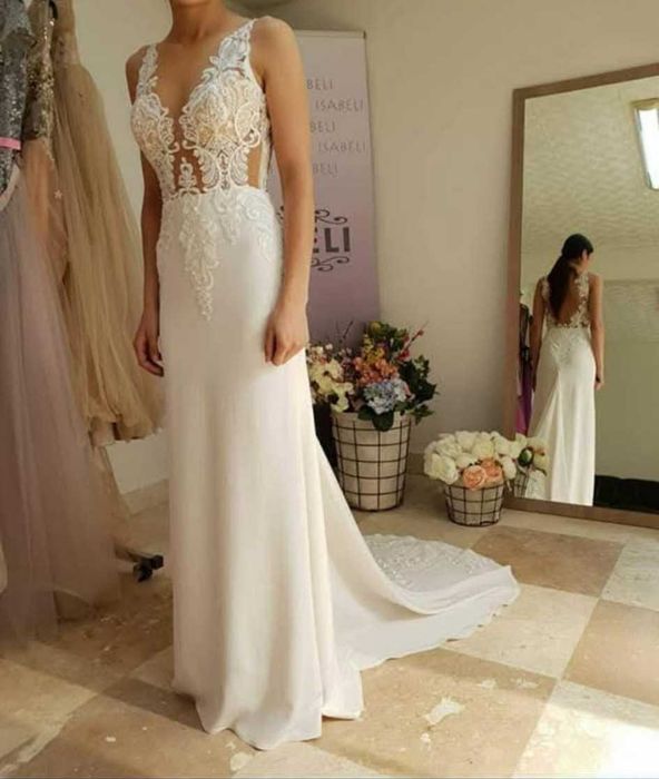 Rochie de mireasă 2 în 1 – Creație Atelier Isabeli – Mărime S/M