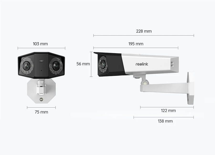 Pachet camera de supraveghere cu Card MicroSD 64 GB, Reolink DUO 2 PoE