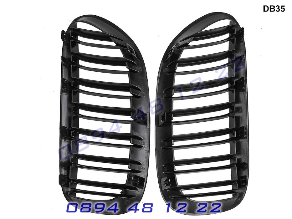 Двойни M6 M Бъбреци Решетки BMW 6 E63 БМВ E63 2004-10 Черни Гланц
