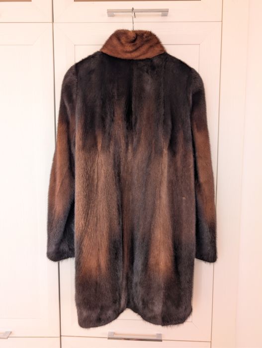 Норковая шуба цельная