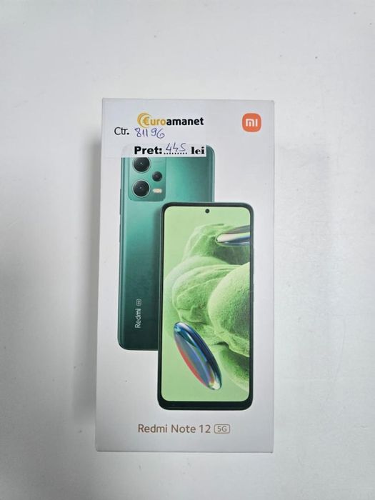 Telefon mobil Xiaomi Redmi Note 12, 4GB RAM, 128GB, 5G, Onyx -P-