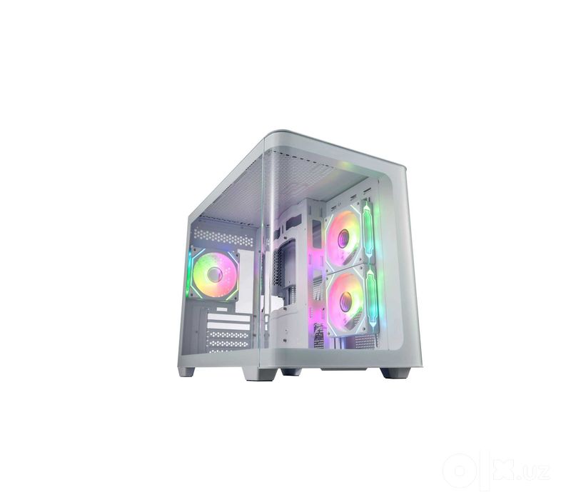 - Корпус FSP S380 White (Micro-ATX / Панорамное закаленное стекло)
