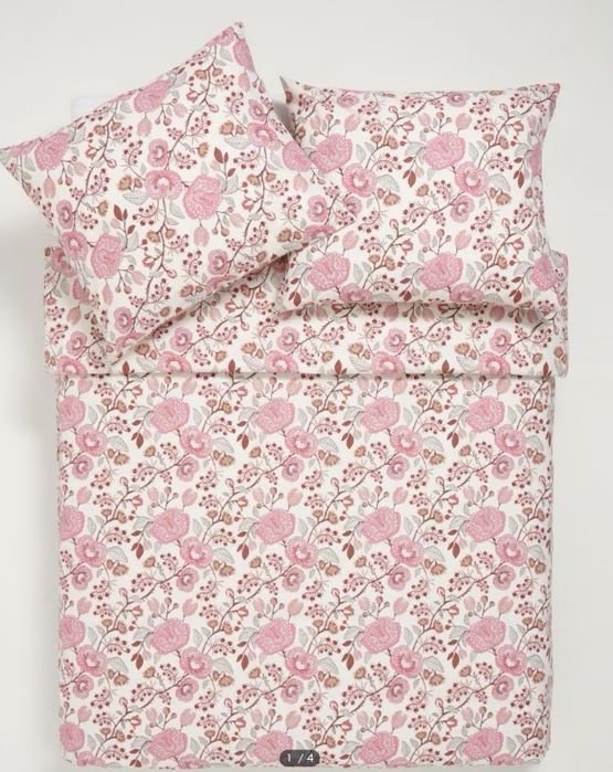 Set pat cearceaf alb cu elastic perna de pat husa pilota floral