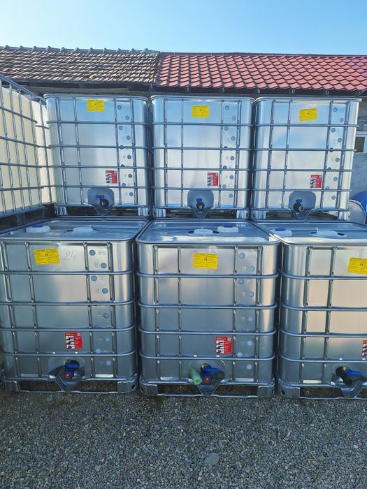 Bazine 1000 litri înveliș metalic[rezervor, cub, ibc], posib transport