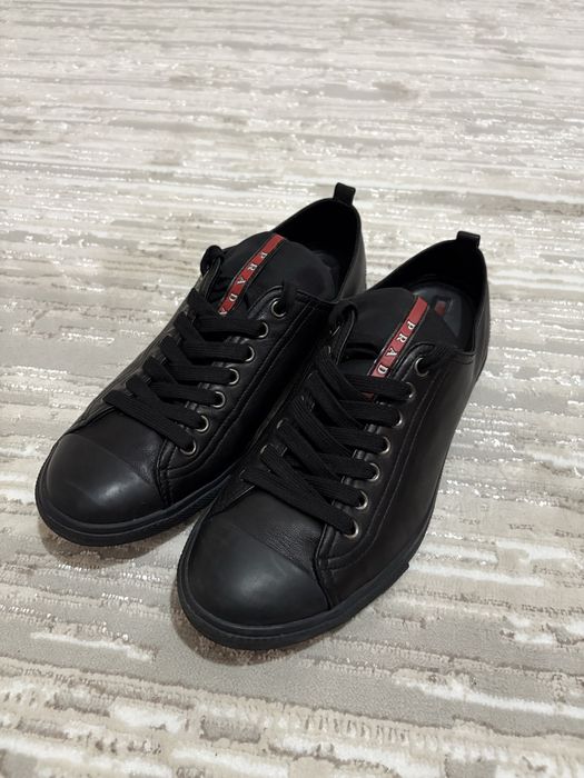 Кожаные кроссовки Prada Linea Rossa (Оригинал)