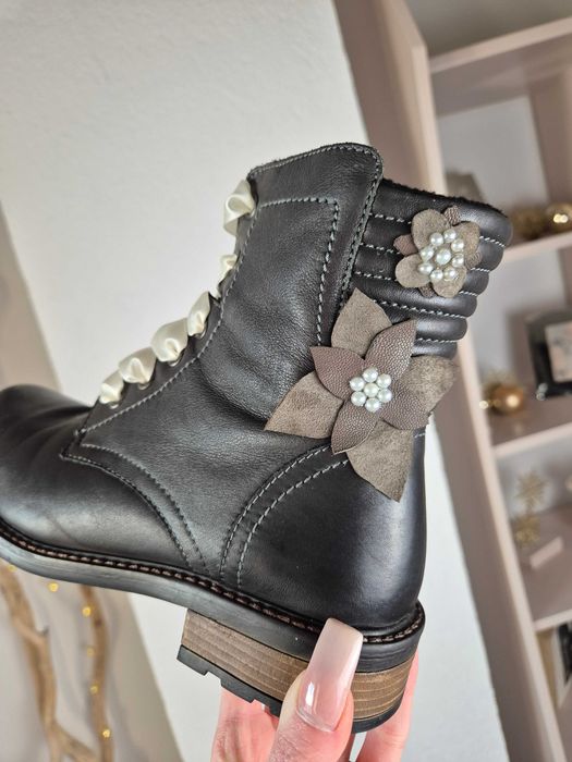 ghete piele naturală 37 custom