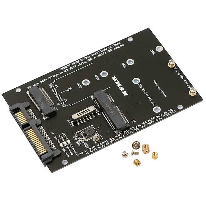 Adaptor MSATA M.2 LA SATA 3.0 2 in 1 convertor