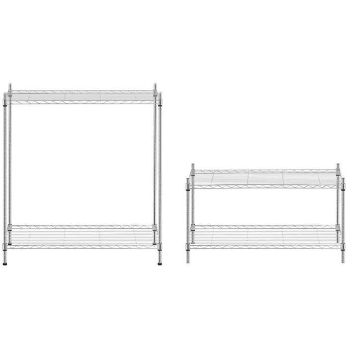 Raft de depozitare din otel cromat - 45 x 90 x 120 cm