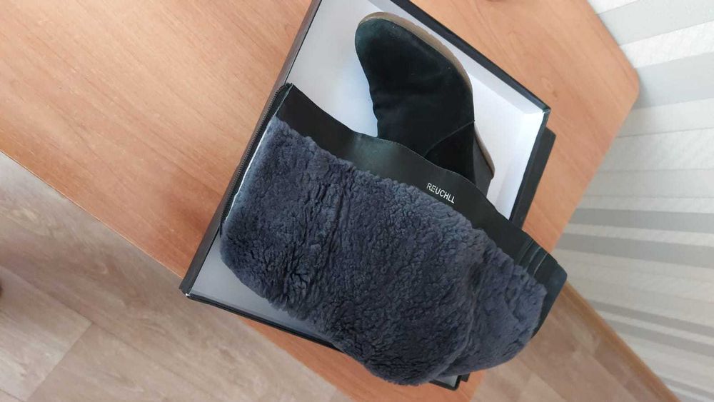 Сапоги замшевые, молодежные. Размер 36