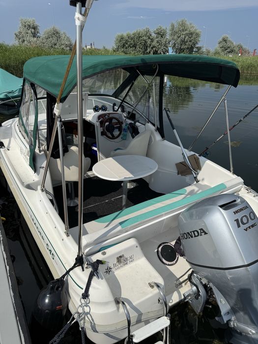 Jeanneau Leader 545. Honda Bf 100 Peridoc Proba pe loc Port Midia -SAU SCHIMB CU BARCA MAI MARE-