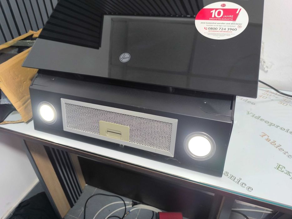 Hotă de Bucătărie Hoover - Panou Sticlă Negru - Wi-Fi/Aplicație Mobilă