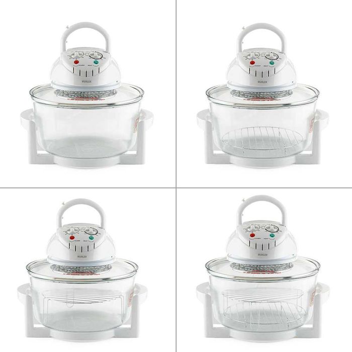 Компактна халогенна фурна и еър фрайър 2в1 Muhler MFC-1200, 1400W,12 л