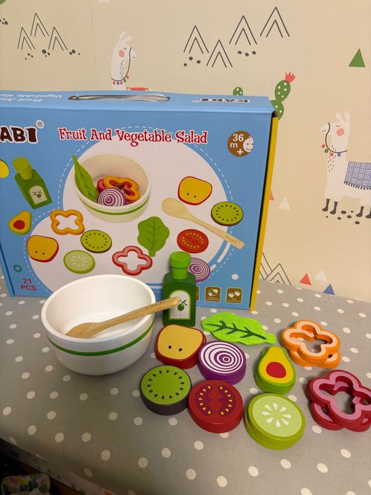 Дървена игра - направи си Салатка