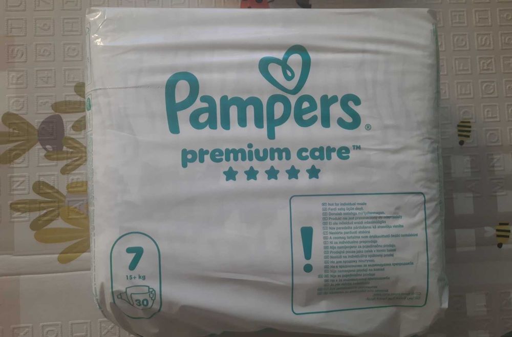 Pampers premium care 7, опаковка от 30 памперса