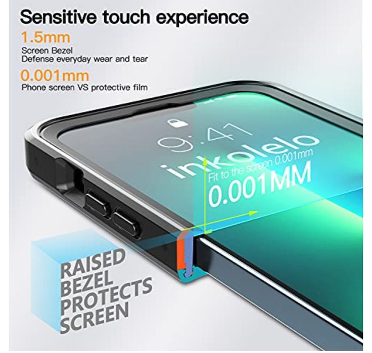 Carcasă impermeabilă inkolelo pentru iPhone 13 Pro,, cu cablu pluti