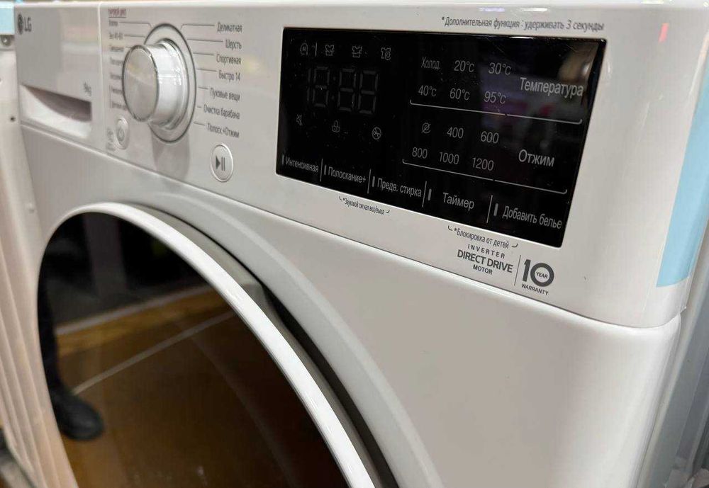 Стиральная машина LG 9 кг F2V3FS0W DD Inverter Steam 6Motion