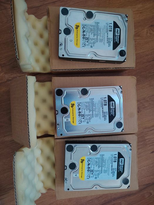 3 Hard Disk uri  Western Digital (WD) Enterprise Storage de 1 TB.