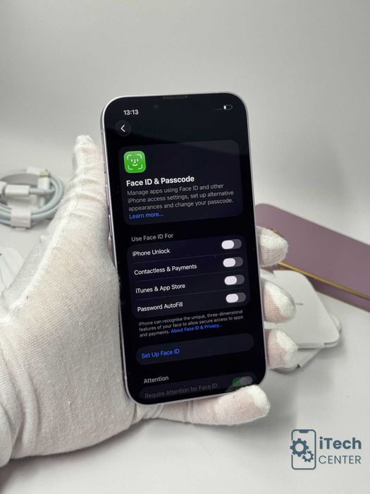 iPhone 14, 128GB, Purple, 100% батерия, КАТО НОВ, 1г. ГАРАНЦИЯ!