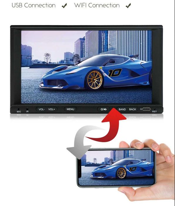 7” 2-DIN мултимедия с Android 13, RDS, 64GB ROM, RAM 4GB,