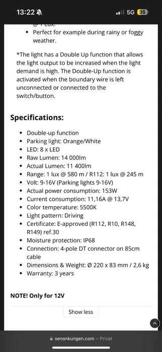9 инча лед комбиниран фар