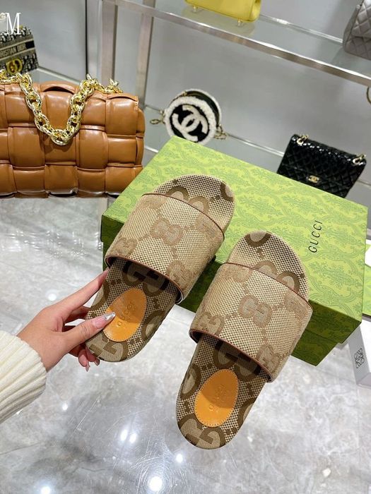 GG Canvas Slide - Beige
