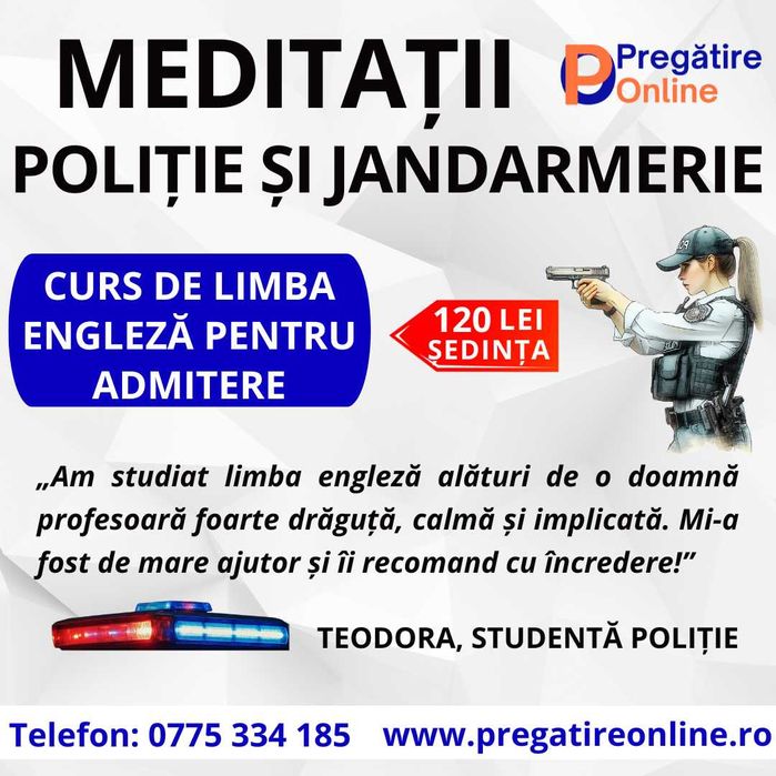 Meditații gimnaziu lb română și matematică, engleză Cambridge / adulți