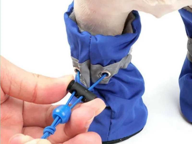 Теплые нескользящие сапожки для собак