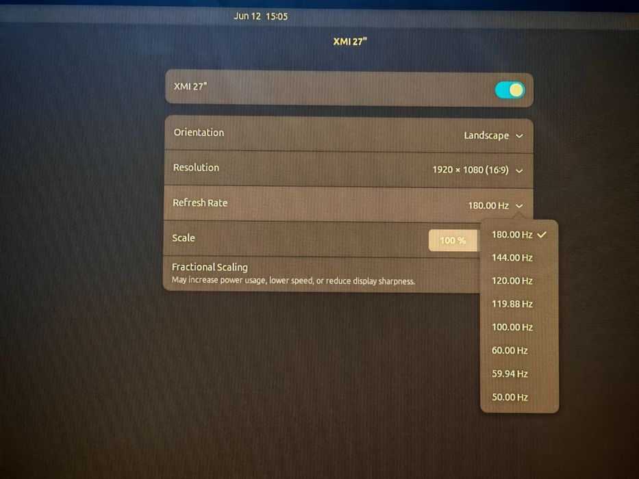 Monitor sotiladi 27 / 180hz