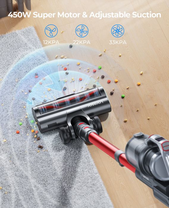 Безжична прахосмукачка LARESAR ELITE S6 48Kpa, 450W 55min 2x HEPA