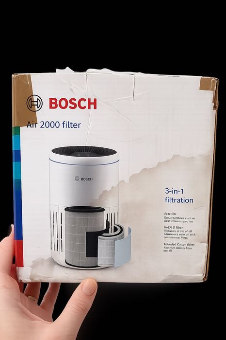 Filtru purificator Bosch Air 2000, 3-în-1 (HEPA 13 & Cărbune Activ)