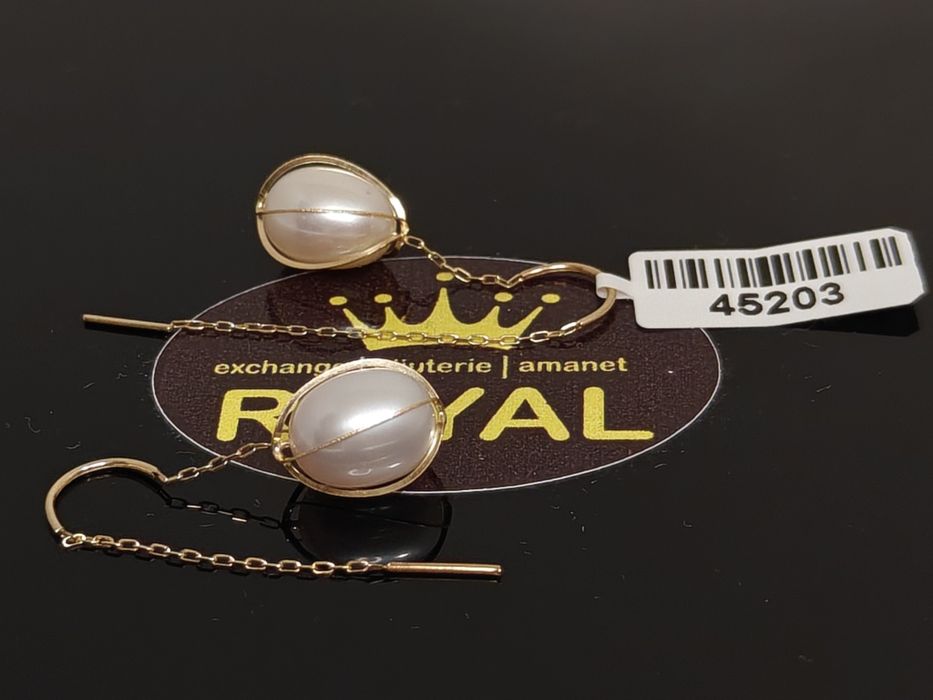 Bijuteria Royal: Cercei aur 14k/2.75 gr