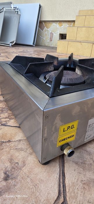 Plită profesională pe gaz de banc - 5,5 kW - 1 arzător - 400x400x165 mm - aparat de banc/pentru masă