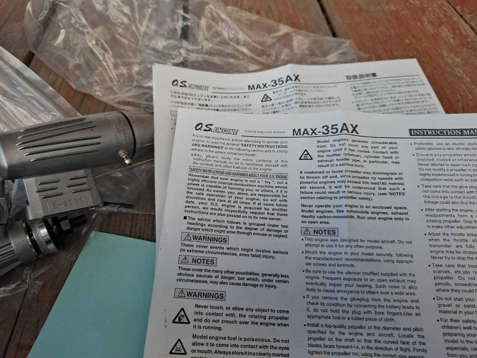 Двигатель (мотор) ДВС авиамодельный OS MAX 35AX